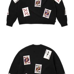 Supreme Beaded Cards Sweater