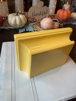Vintage Yellow Wooden Floating Shelf / Sconce - Summer Squash Satin Finish (6" x 4")