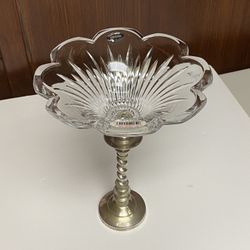 Vintage 24% fine lead Crystal floating Candle Holder centerpiece