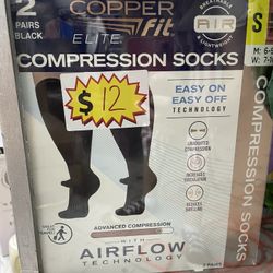 pair of Copper Fit Elite Unisex Compression Socks