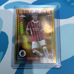 Mattia Liberali [Gold Prism Refractor] #82 2024 Topps Chrome UEFA
