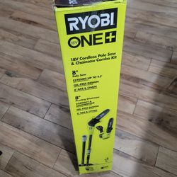RYOBI ONE+ 18V 8 in. Cordless Battery Pole Saw and 8 in. Pruning Saw Combo Kit with 2.0 Ah Battery and Charger