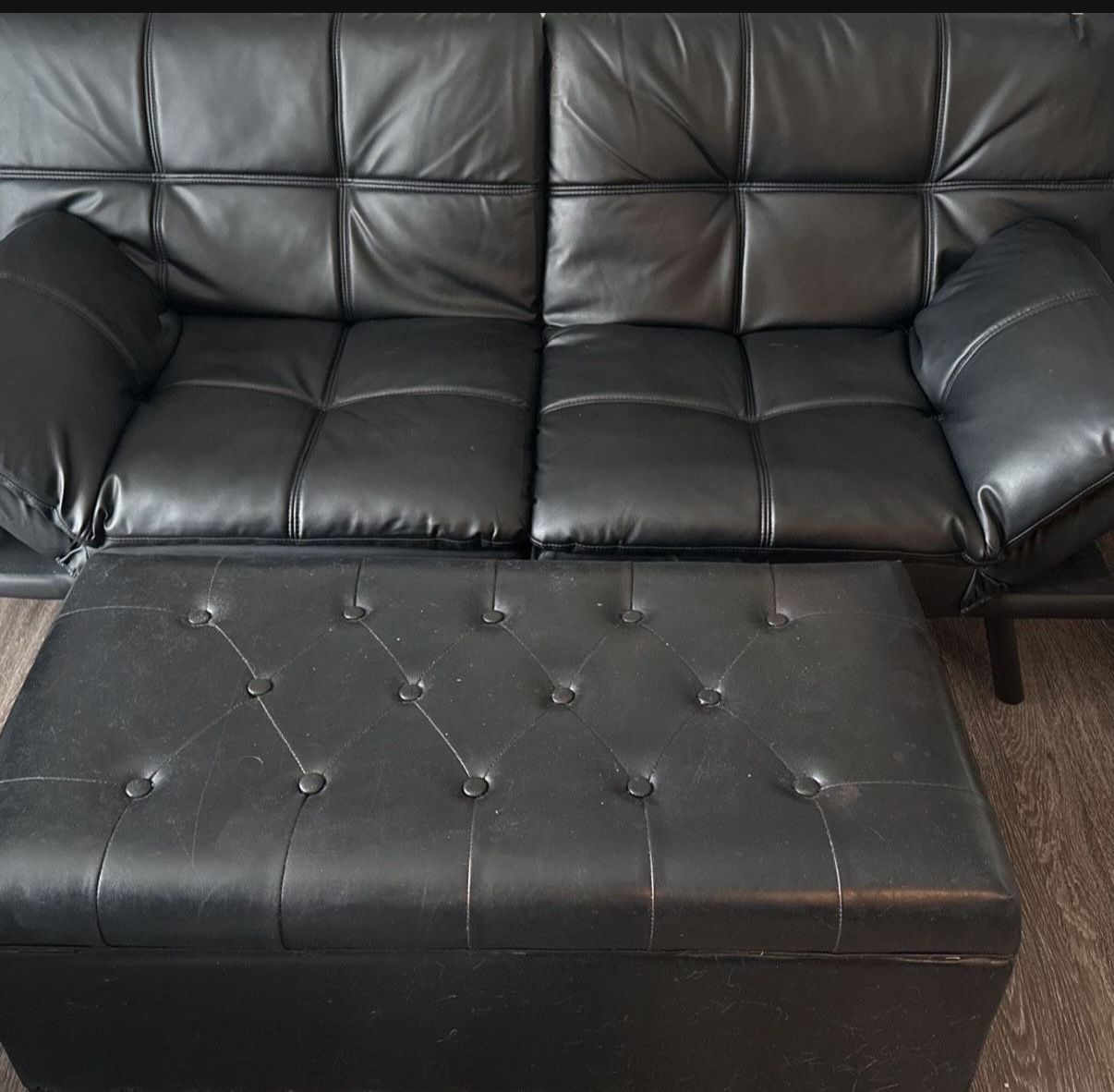Futon Couch Ottoman