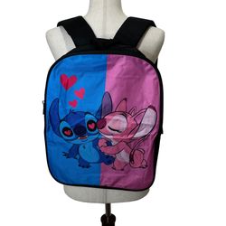 NEW Disney Lilo And Stitch Pink And Blue School Backpack 
