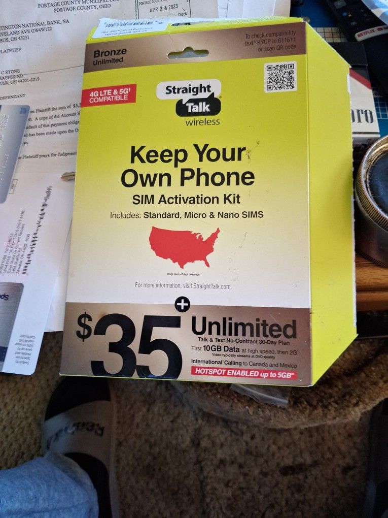 KYOP Sim activation kit straight talk