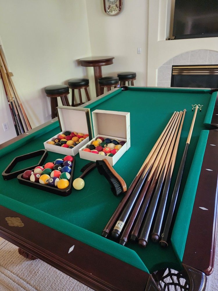 Imperial International Pool Table With Bar Table And Stool Set