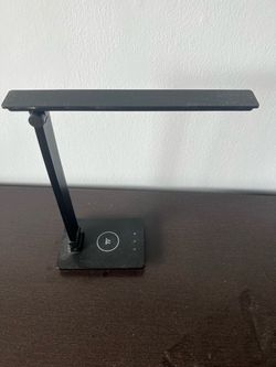 Table Lamp LED Light With Wireless Phone Charging, Adjustable Brightness