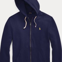 Polo Zipper Hoddie Dark Blue Mens Fleece Zip 