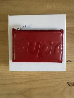 Supreme Leather Zip Card Holder (FW25)