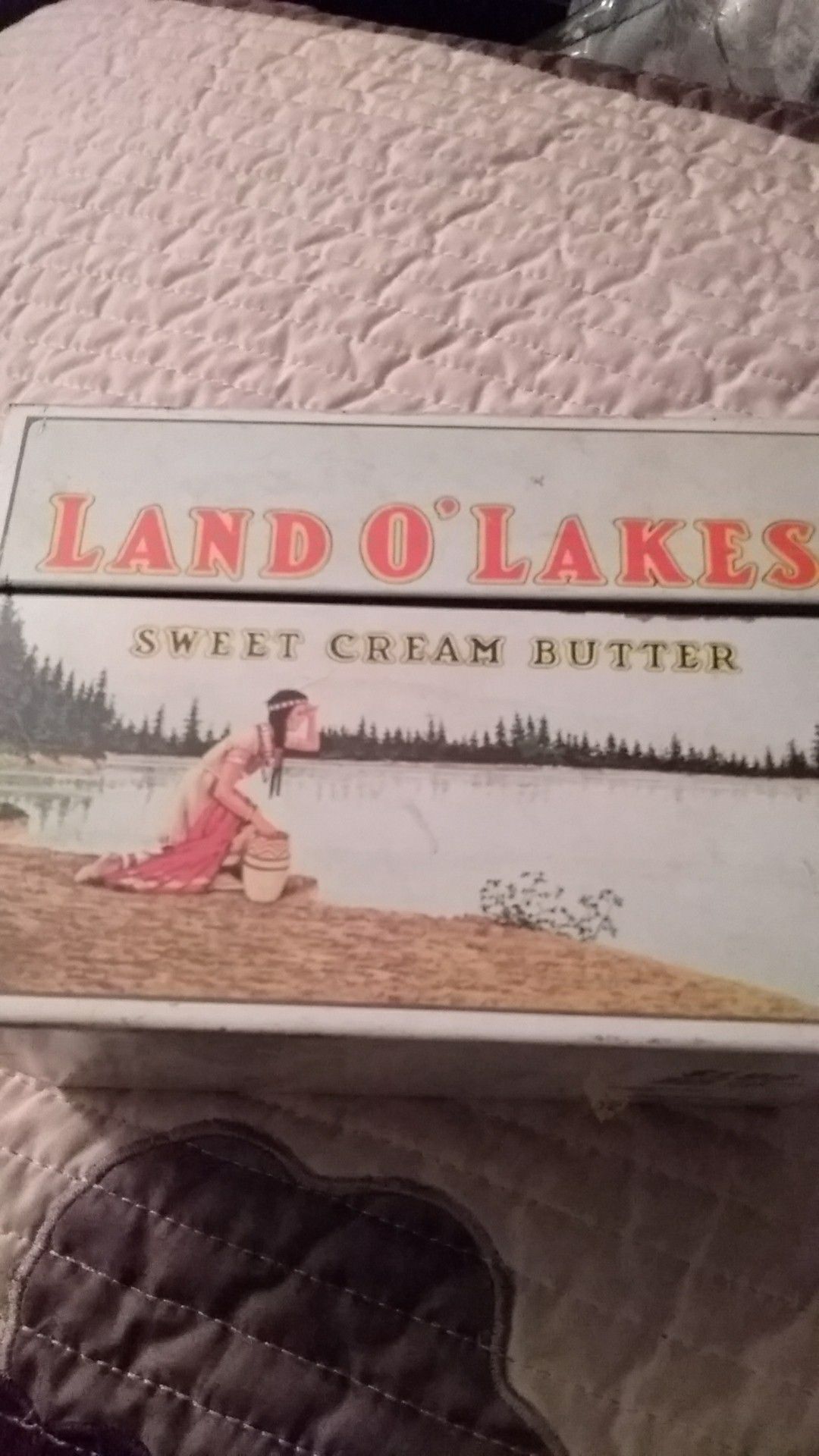 It's a recipe box made by Land O Lakes the recipes in it made by Land O Lakes