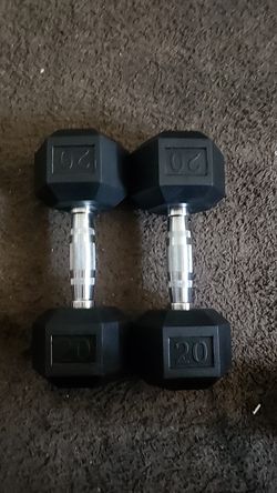 Rubber hex dumbells