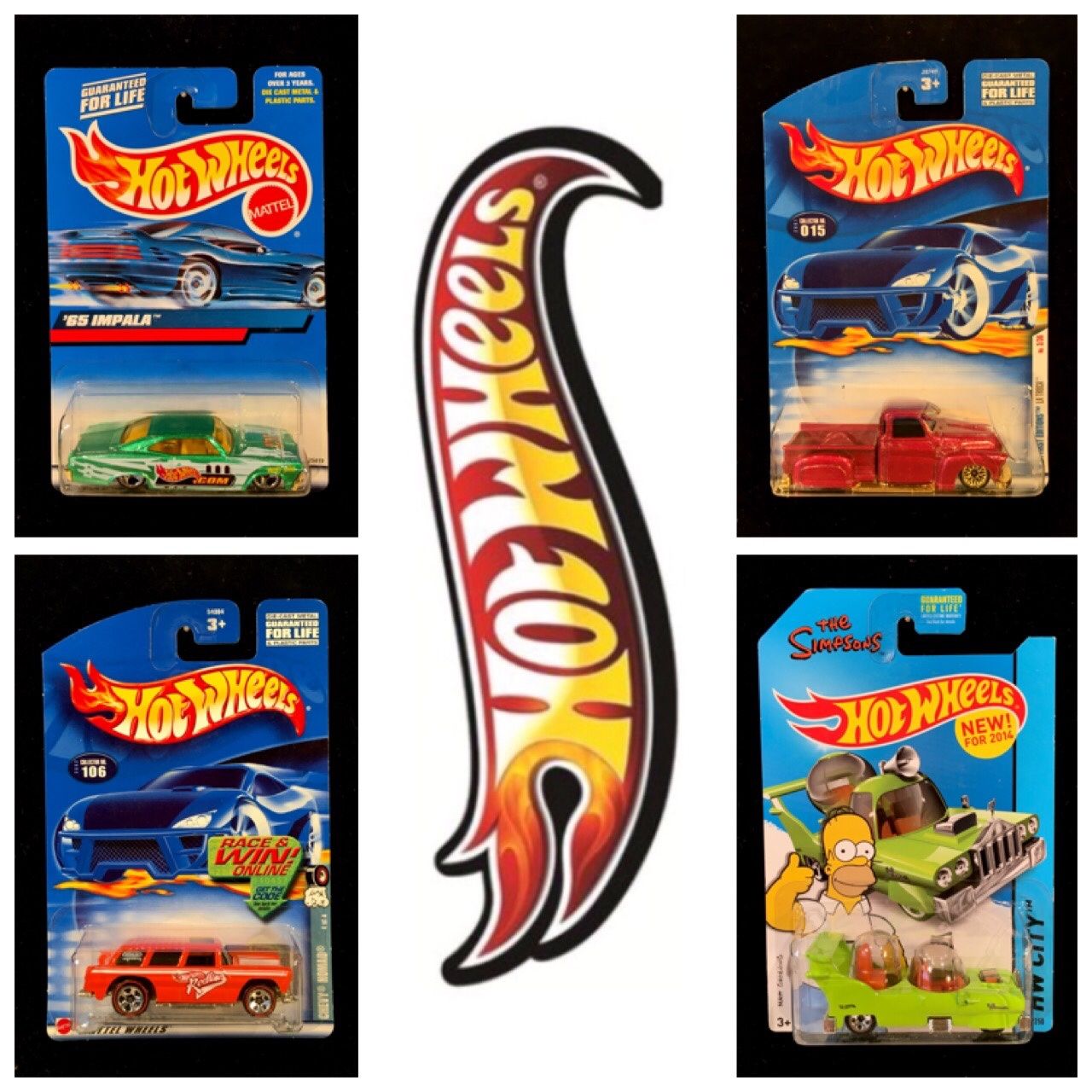 Hot Wheels Set Of 4 - ‘65 Impala • Redline Nomad • La Troca • The Homer