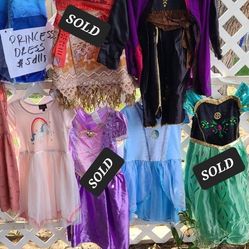 Princess dress costume halloween kids girl