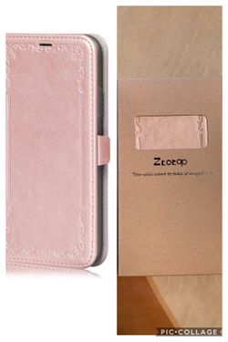 BRAND NEW/SEALED iPhone X Case,Ztotop Wallet Leather Case Folding Flip Magnetic Protective Cover (ROSE GOLD)