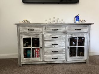 Rustic White Tv Stand 