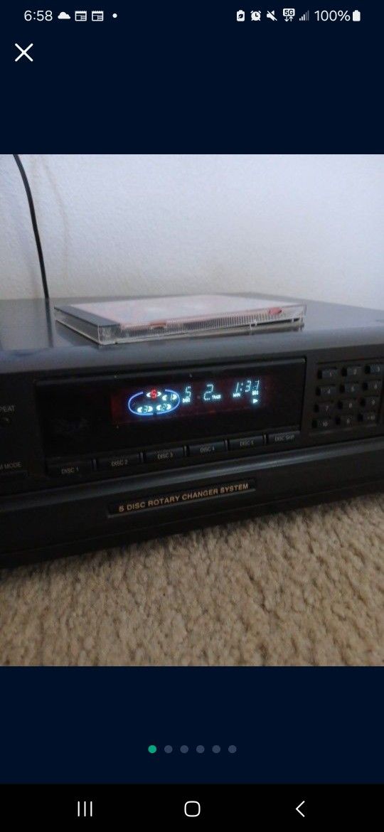Technics Cd Compact Disc Player 5 Disc Carousel