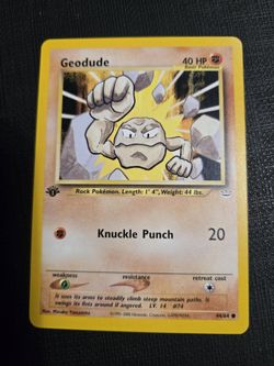 Geodude first 1st edition Neo revelations Pokemon card