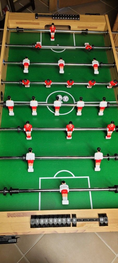 48in Competition Sized Foosball Table for Home, Game Room w/ 2 Balls, 2 Cup Holders