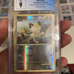 ONLY ONE IN THE WORLD CGC 9 Meowth 75/123 Graded Pokemon (Pokémon) Card