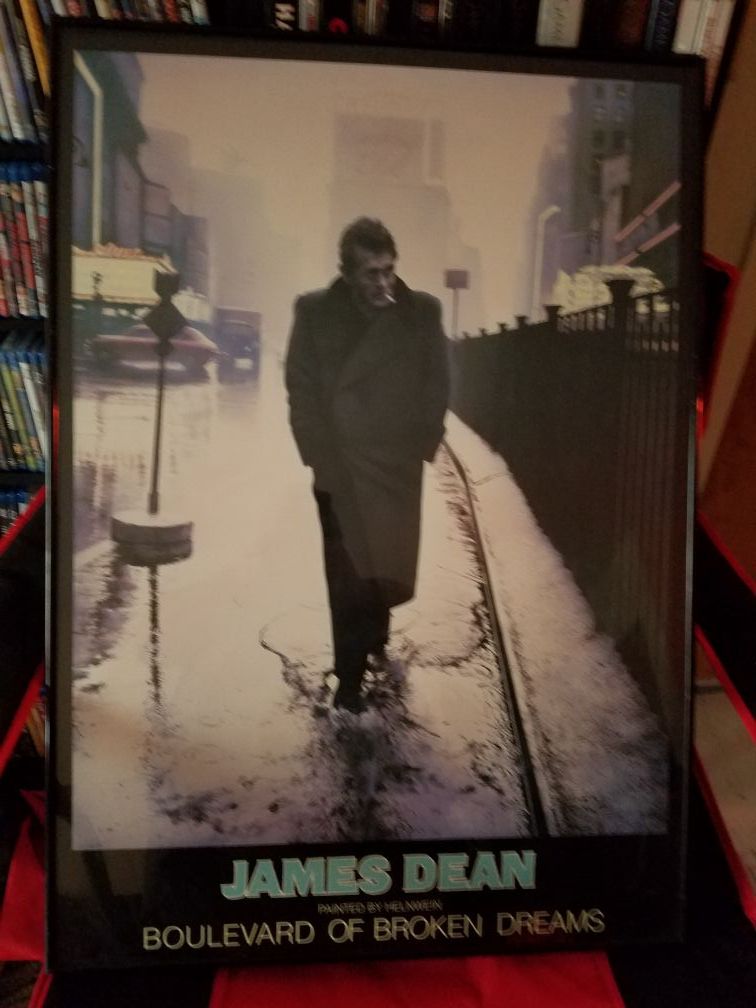 James Dean Boulevard of Broken Dreams poster framed