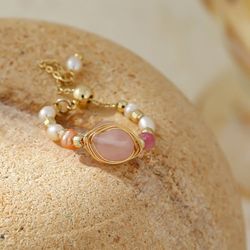 Exquisite Pink Ring Fashion pearl!