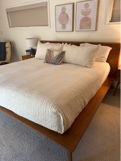 West Elm Mid-Century Platform Bed – King – Acorn – $850 FIRM