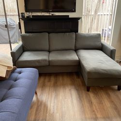 FREE Grey Sofa with Convertible Chaise/Ottoman