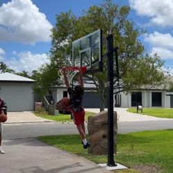 Lifetime 54 inch in ground basketball hoop adjustable basketball court