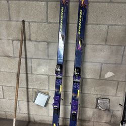 2 Sets Of Skis Yellow 187 Blue 183 Length 60 Each