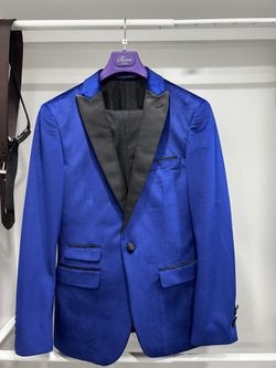 Royal Blue Suede Coat