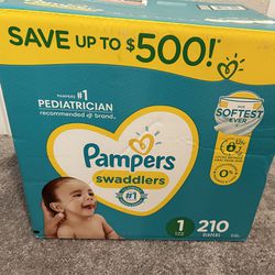 Pampers Size 1      210ct