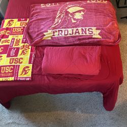 Soft Bed Covers, Plush Throw Blanket, Double Sided Blanket, USC, USC Scarf