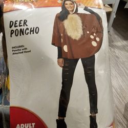 Deer Poncho One Size Costume