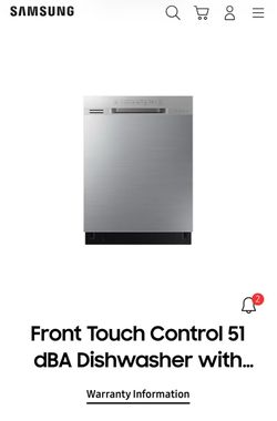 Samsung 24” Front Control Dishwasher with Hybrid Interior