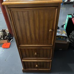 Wooden Cabinet With Drawers And Shelves