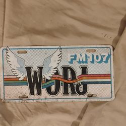 Vintage '70s FM Radio Station W O R J B****** License Plate