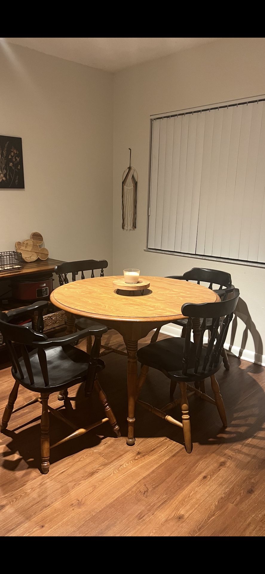 Real Wood Table And Chairs For Sale! 