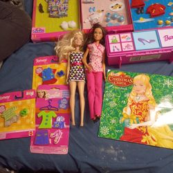 Exclusive Barbie Doll Lot!!! Complete With Accessory Case And Unopened Clothing Sets 