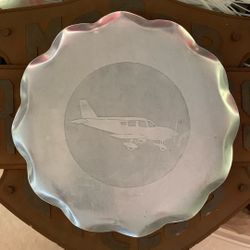 Vintage Large Silver Plane Serving Tray 