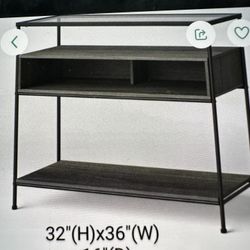 Table Glass Top Console 