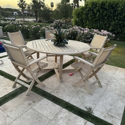 Teak Outdoor Table And 4 Chairs 