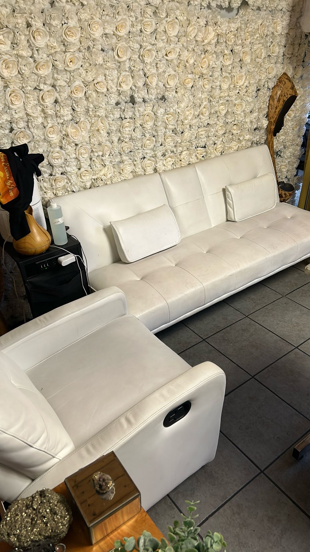 Abbigale 65.8'' Faux Leather Reclining Sleeper Sofa