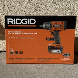 Brand New - RIGID 1/2in Impact Wrench Kit