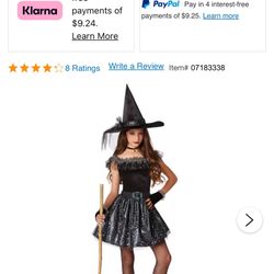 Girls Glitter Witch