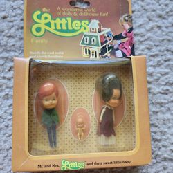 The Littles Family #1925 Mr & Mrs Littles & Baby Mattel 1980 Dolls