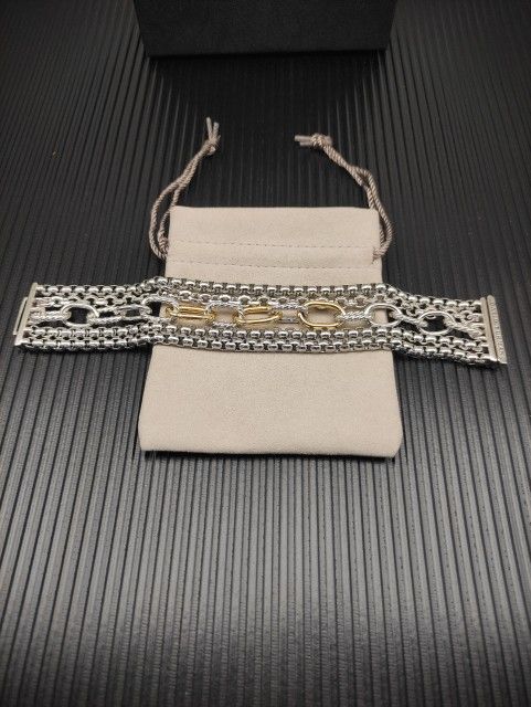 David Yurman Color-blocked 29mm Multi-Chain Bracelet Size 19cm