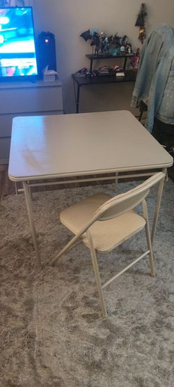 COSCO 5-Piece Folding Card Table/ Fabric Dining Set & 34" Vinyl Card Table
By
COSCO. **ONLY USED ONCE**