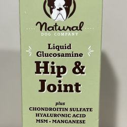 New Sealed Natural Dog Company Liquid Glucosamine Hip & Joint Oil, 16-oz bottle