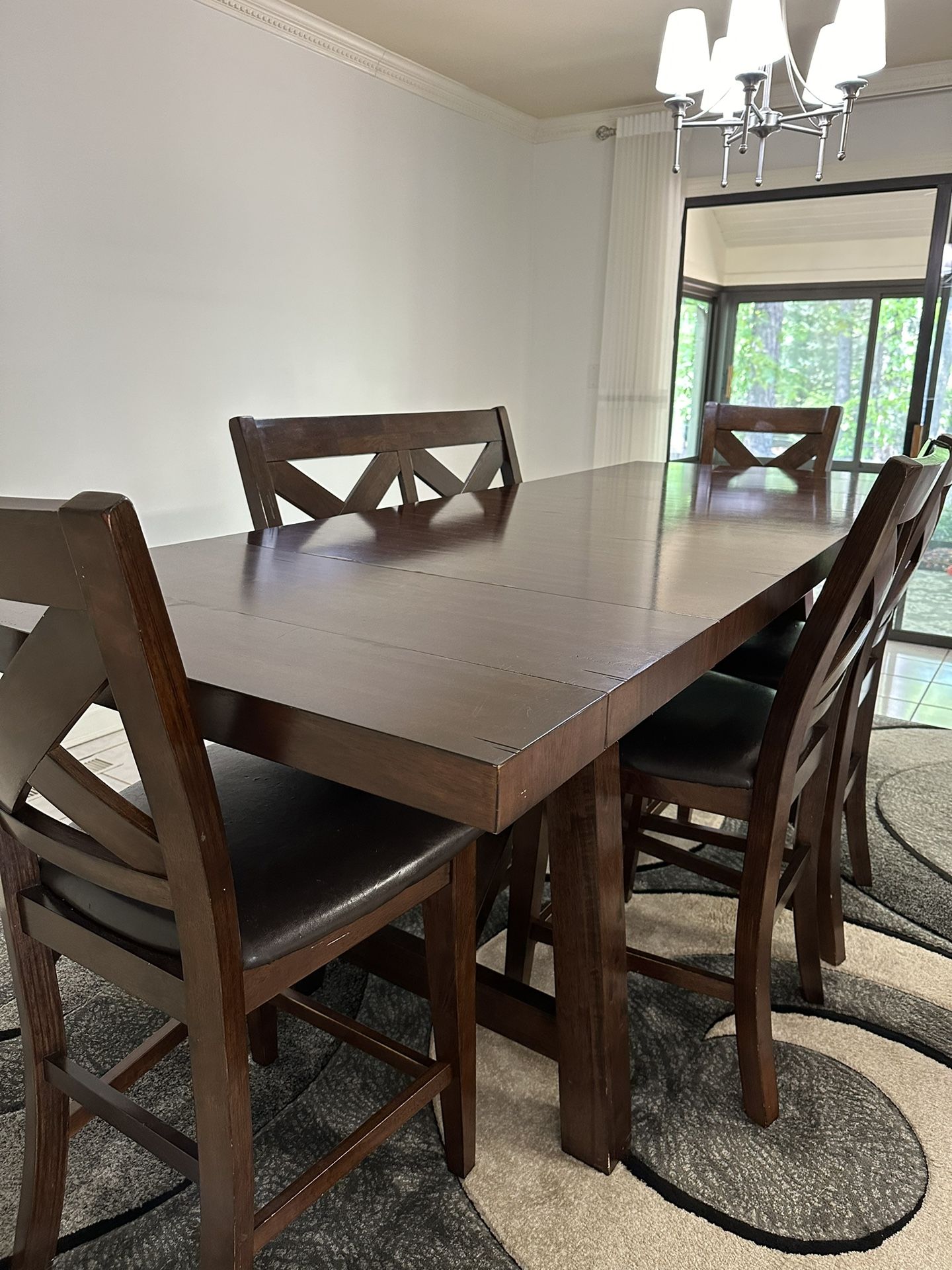 Brown Wooden Table (Extendable)