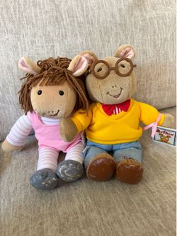 Adorable Arthur and D.W. plush toys